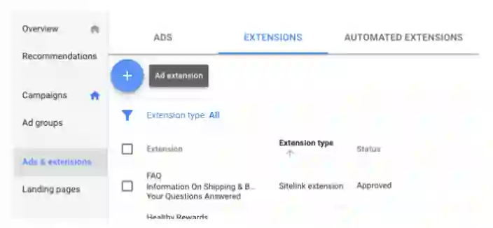 Ads & Extensions