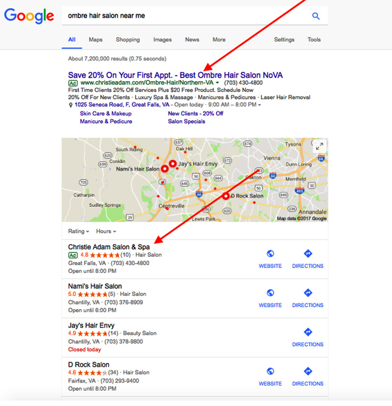 Place Local Search Ads in Google Maps