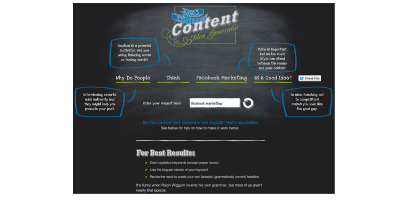 Portent’s Content Idea