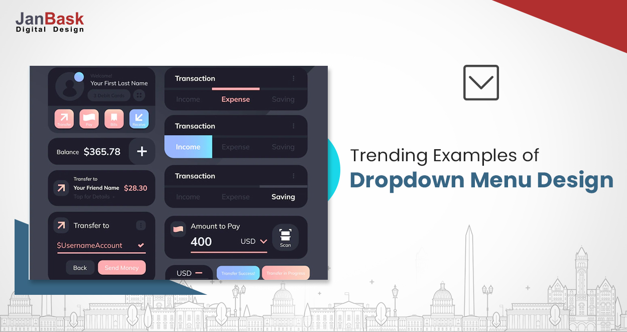 Top Dropdown Menu Design Examples for Your Brand Website