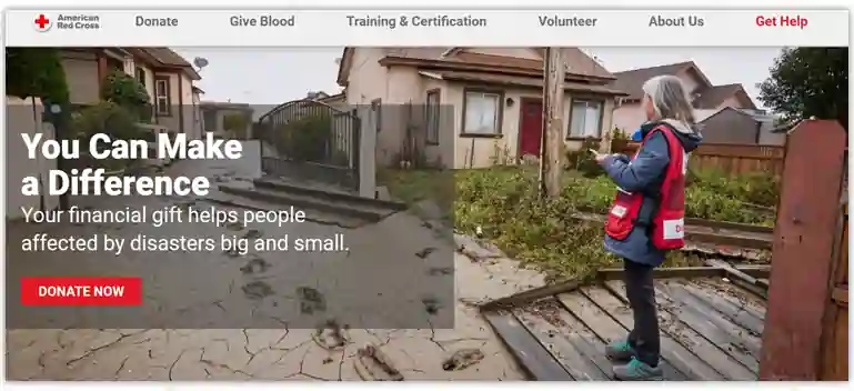 American Red Cross Donation Page