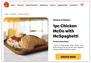 And added McSpaghetti to its menu in the Philippines