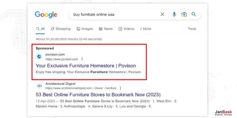 Paid Search Results