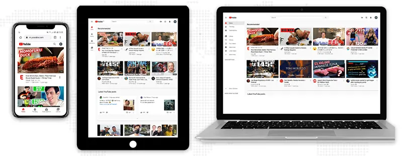 YouTube Responsive Website Design