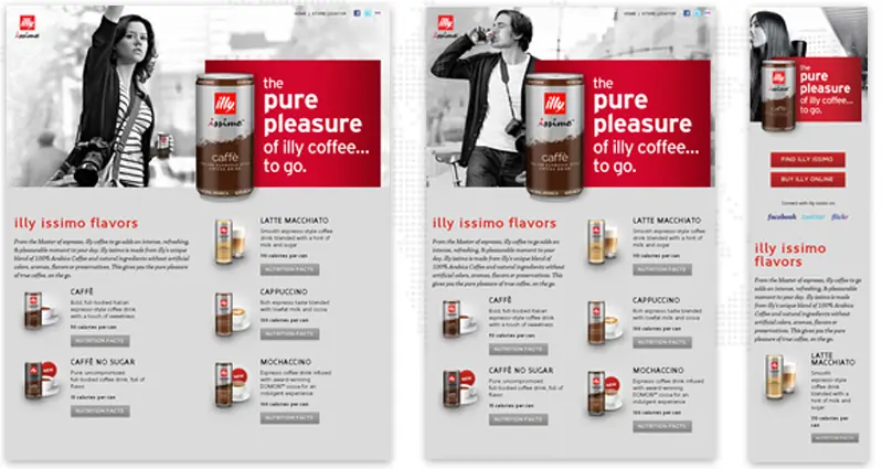 Illy Issimo Responsive Designs