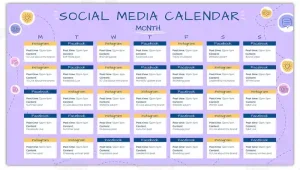 Social media calendar