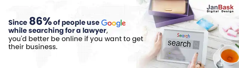 Google while searching for a lawyer